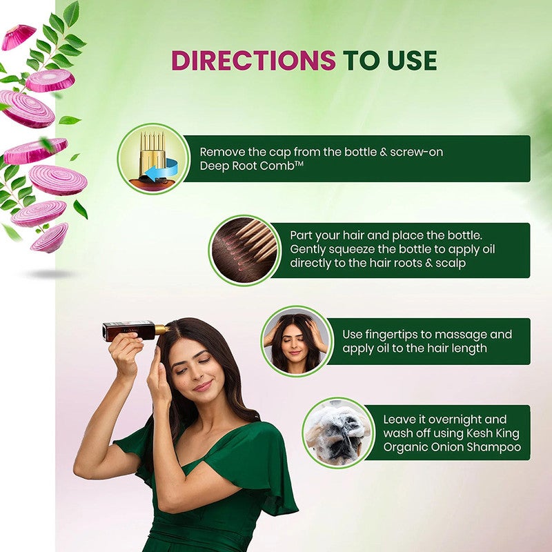 Kesh King Scalp and Hair Expert Onion Oil with Curry Leaves 200Ml - Image 4